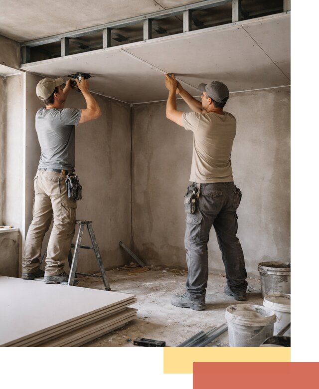 Короб из гипсокартона на потолке под ключ в Кыштыме