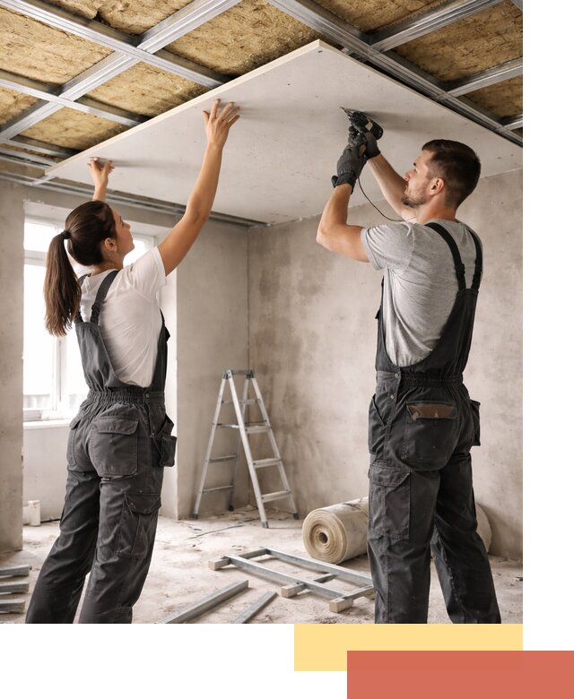 Звукоизоляция потолка из ГКЛ в Кыштыме профессионально и надежно