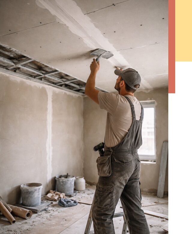 Ремонт потолка из гипсокартона в Кыштыме от 675 руб./м² — быстро и недорого | ОТДЕЛОЧНИК-Кшт