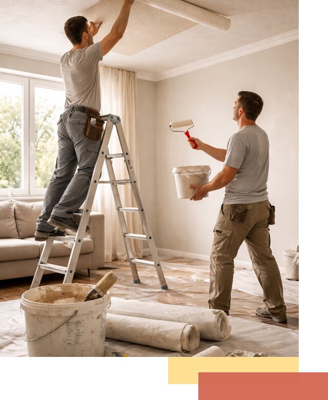 Поклейка обоев на потолок в Кыштыме — качественно и быстро