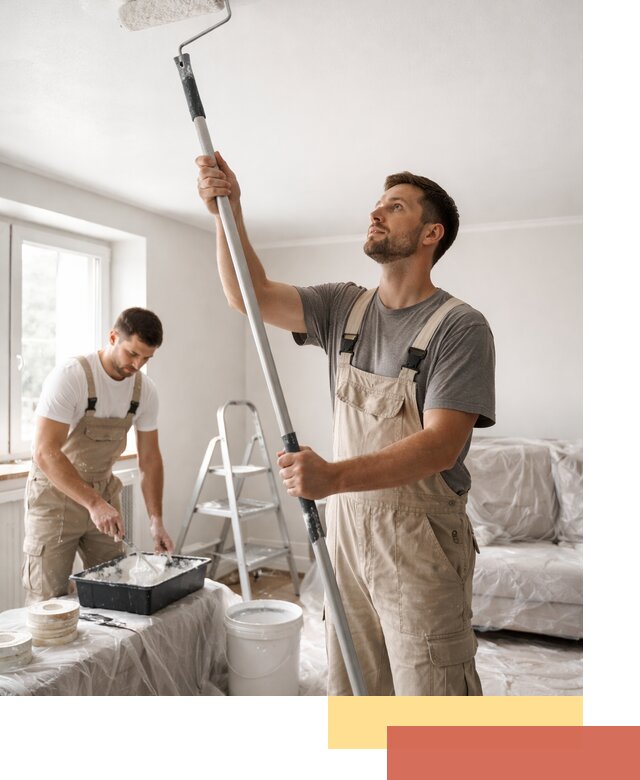 Покраска потолка водоэмульсионной краской в Кыштыме