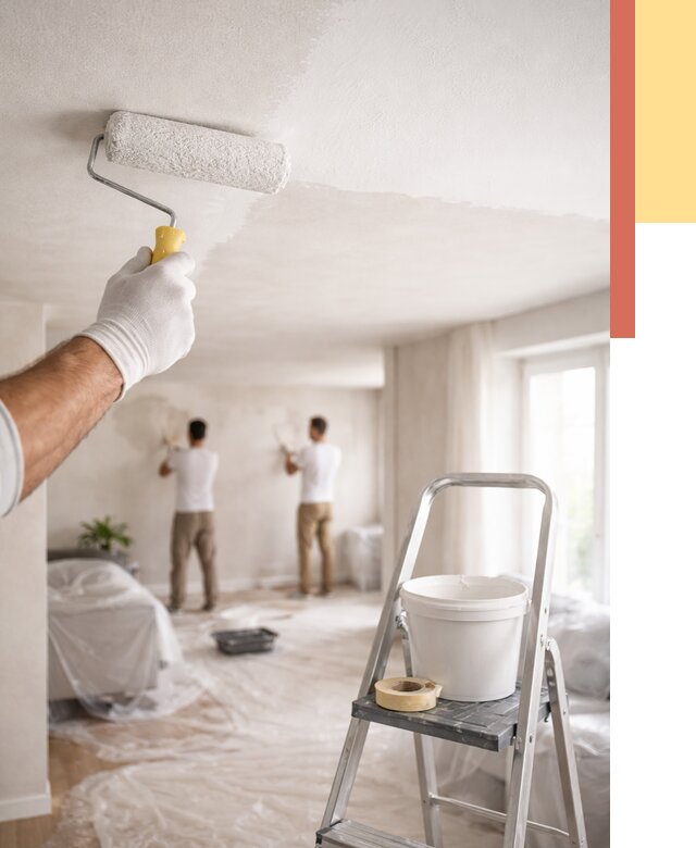 Покраска потолка акриловой краской в Кыштыме от 2597 руб. | ОТДЕЛОЧНИК-Кшт