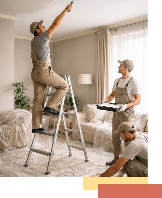 Покраска потолков акриловой краской в Кыштыме качественно и быстро