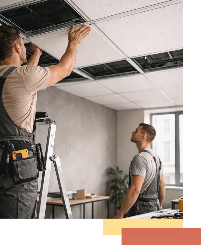 Монтаж потолочной плитки в Кыштыме качественно и в срок